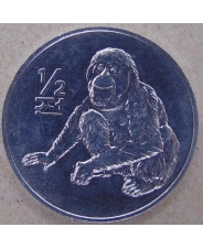 Северная Корея 1/2 чон 2002 Обезьяна aUNC арт. 2909-00010